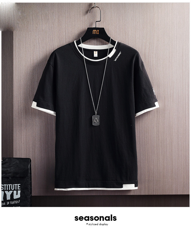 Ležerna muška majica s okruglim izrezom - više boja