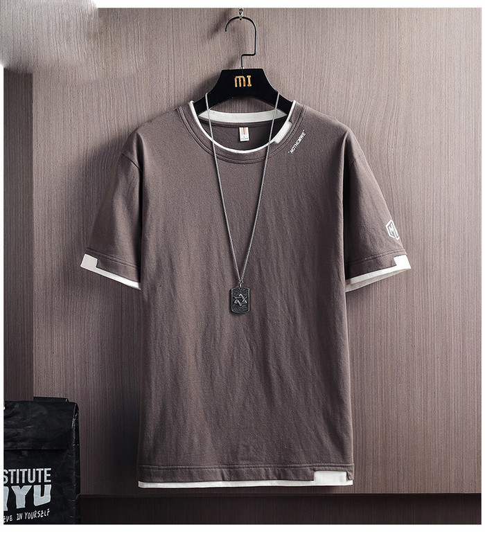 Ležerna muška majica s okruglim izrezom - više boja