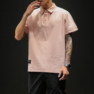 Bluză bărbătească model uni cu mâneci scurte și guler clasic