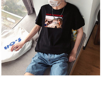 Muška ležerna majica s okruglim izrezom i printom