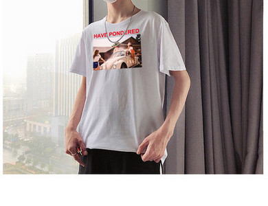 Muška ležerna majica s okruglim izrezom i printom