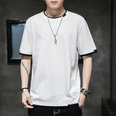 Ανδρικό μπλουζάκι απλό μοντέλο με οβάλ λαιμόκοψη