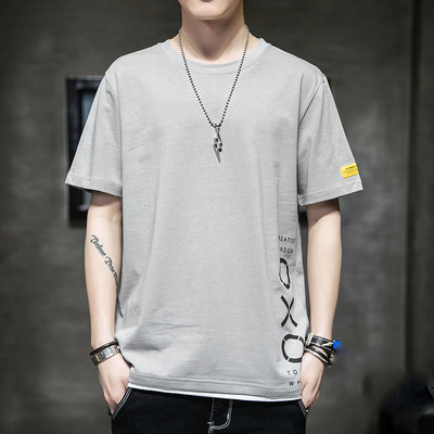 Ανδρικό μπλουζάκι απλό μοντέλο με οβάλ λαιμόκοψη