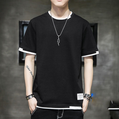 Ανδρικό μπλουζάκι απλό μοντέλο με οβάλ λαιμόκοψη