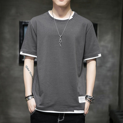 Ανδρικό μπλουζάκι απλό μοντέλο με οβάλ λαιμόκοψη