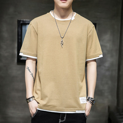 Ανδρικό μπλουζάκι απλό μοντέλο με οβάλ λαιμόκοψη