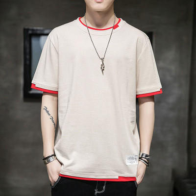 Ανδρικό μπλουζάκι απλό μοντέλο με οβάλ λαιμόκοψη