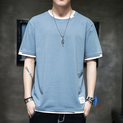 Ανδρικό μπλουζάκι απλό μοντέλο με οβάλ λαιμόκοψη