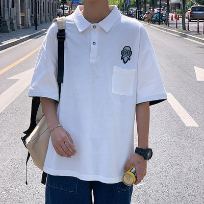 Ανδρική μπλούζα φαρδιά με χρωματιστώ απλικέ