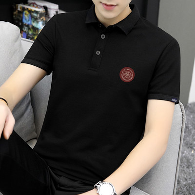 Bluza barbateasca de vara model montata cu nasturi si guler clasic