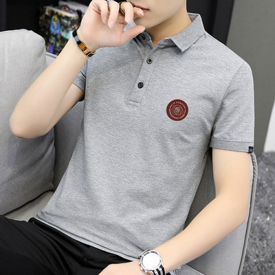 Bluza barbateasca de vara model montata cu nasturi si guler clasic