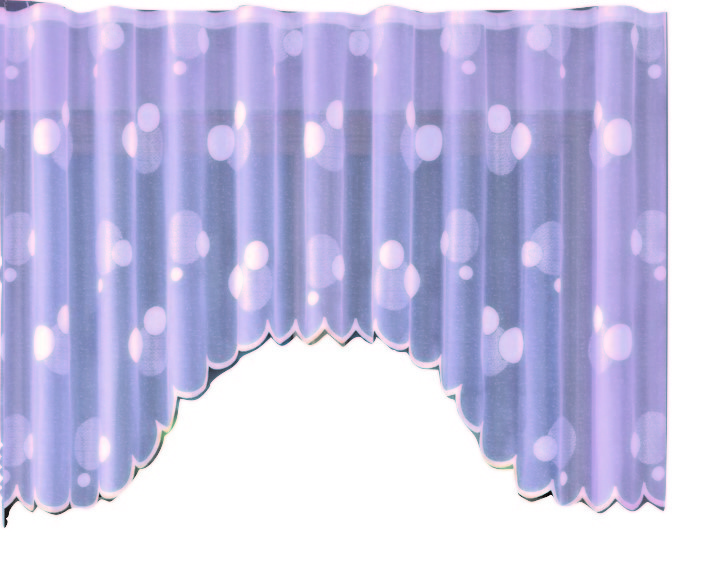 Перде дантела с ширит лента 150x300 cm, 100% Полиестер, Бял цвят