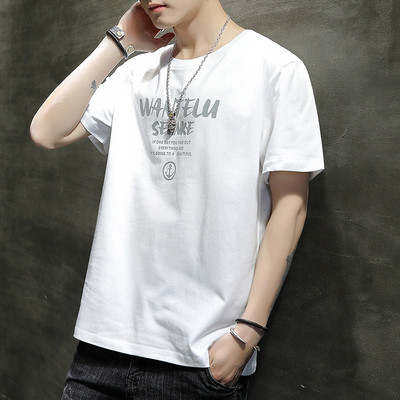 Tricou barbatesc model nou cu decolteu oval si maneci scurte - mai multe culori