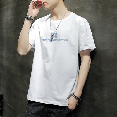 Tricou barbatesc model nou cu decolteu oval si maneci scurte - mai multe culori