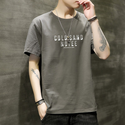 Tricou barbatesc model nou cu decolteu oval si maneci scurte - mai multe culori