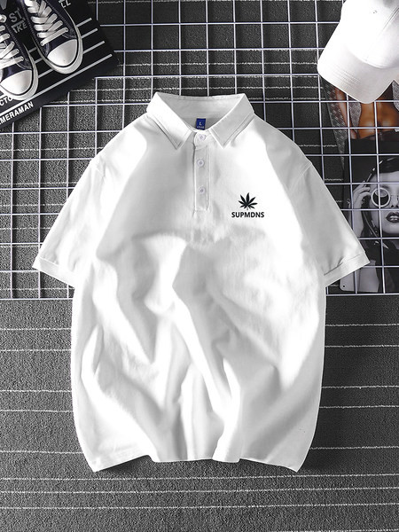 Bluză bărbătească de vară cu inscripție brodată