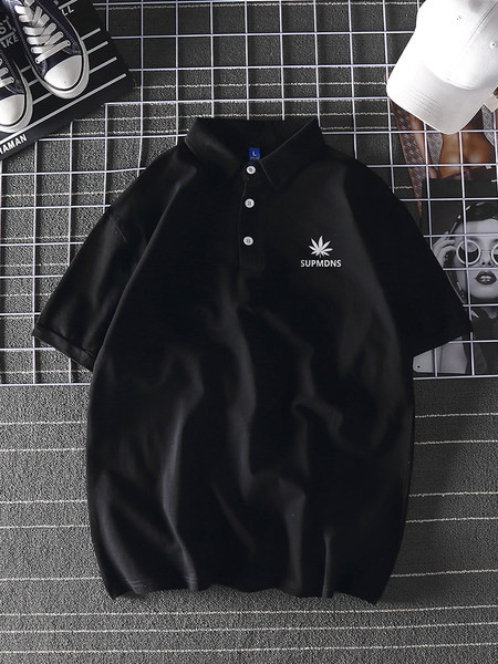 Bluză bărbătească de vară cu inscripție brodată