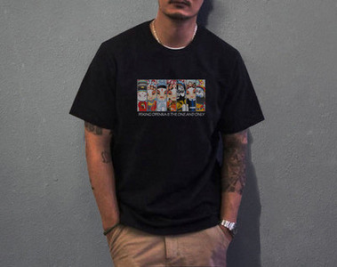 Moderna muška majica s printom i kratkim rukavima u bijeloj i crnoj boji