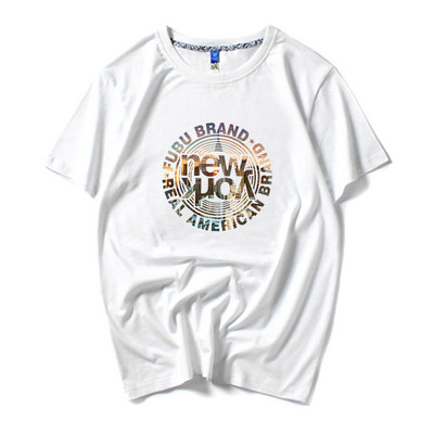 Moderna muška majica s printom i kratkim rukavima u bijeloj i crnoj boji