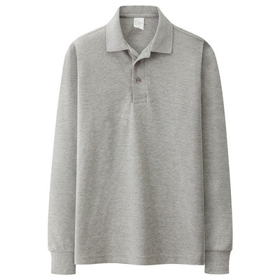 Jednobojna ležerna bluza s klasičnim ovratnikom za muškarce