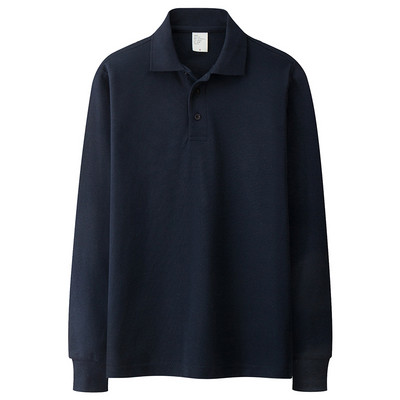 Jednobojna ležerna bluza s klasičnim ovratnikom za muškarce