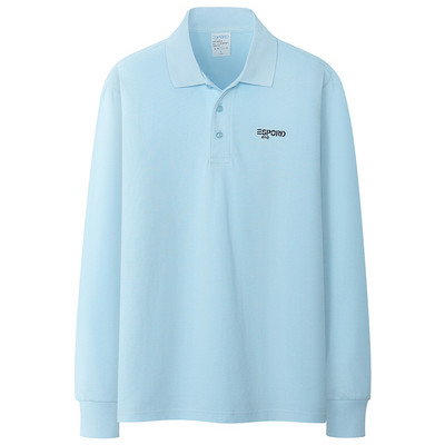 Jednobojna ležerna bluza s klasičnim ovratnikom za muškarce