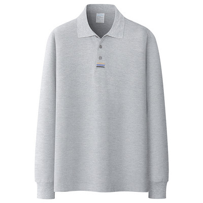 Jednobojna ležerna bluza s klasičnim ovratnikom za muškarce