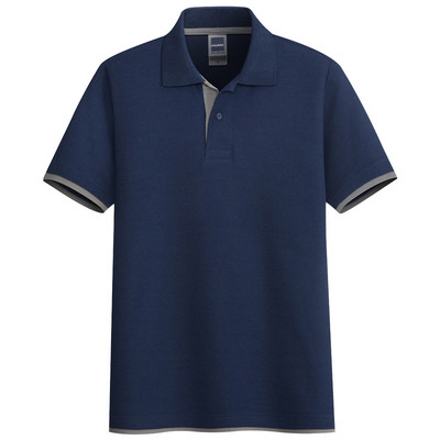 Tricou pentru bărbați cu guler și nasturi clasici - în mai multe culori