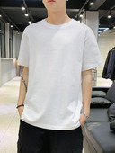 Tricou casual barbatesc cu decolteu oval - model uni