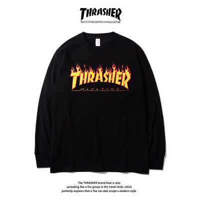 Bluză casual bărbătească cu imprimeu și mâneci lungi