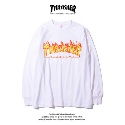 Bluză casual bărbătească cu imprimeu și mâneci lungi