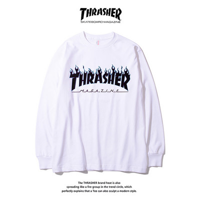 Bluză casual bărbătească cu imprimeu și mâneci lungi