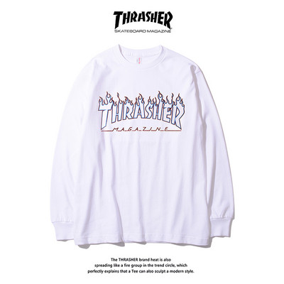 Bluză casual bărbătească cu imprimeu și mâneci lungi