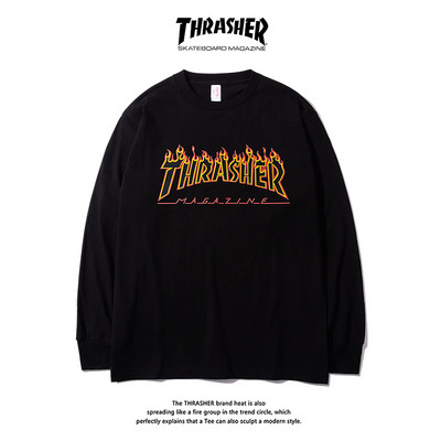 Bluză casual bărbătească cu imprimeu și mâneci lungi