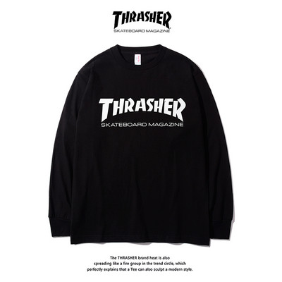 Bluză casual bărbătească cu imprimeu și mâneci lungi