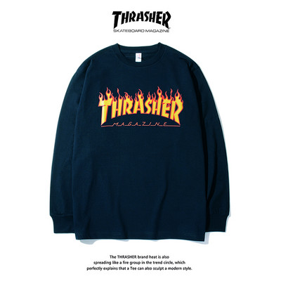 Bluză casual bărbătească cu imprimeu și mâneci lungi