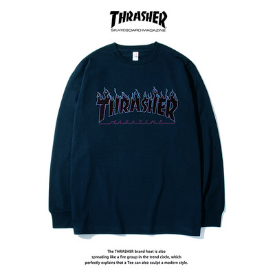 Bluză casual bărbătească cu imprimeu și mâneci lungi