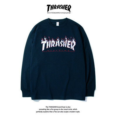 Bluză casual bărbătească cu imprimeu și mâneci lungi