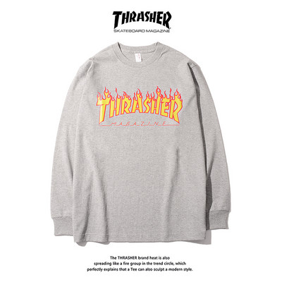 Bluză casual bărbătească cu imprimeu și mâneci lungi