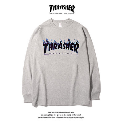 Bluză casual bărbătească cu imprimeu și mâneci lungi