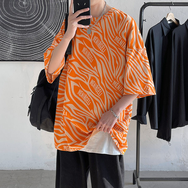 Muška majica kratkih rukava i ovalnog izreza - široki model