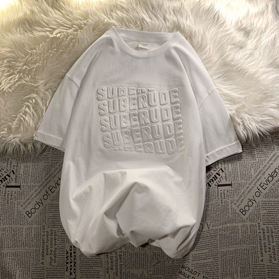 Tricou pentru bărbați cu inscripții și mâneci scurte