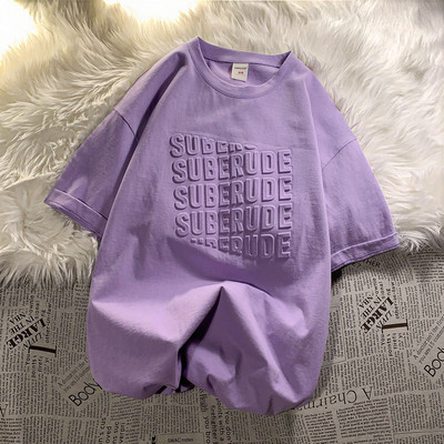 Tricou pentru bărbați cu inscripții și mâneci scurte