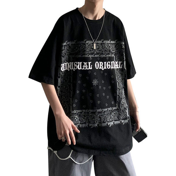 Ležerna muška majica s okruglim izrezom - široki model