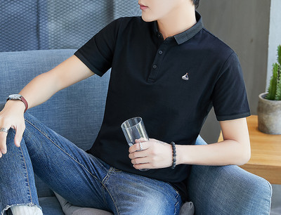 Bluză casual pentru bărbați cu nasturi și guler clasic