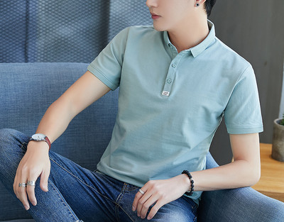 Bluză casual pentru bărbați cu nasturi și guler clasic