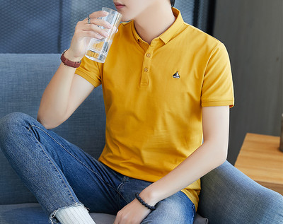 Bluză casual pentru bărbați cu nasturi și guler clasic