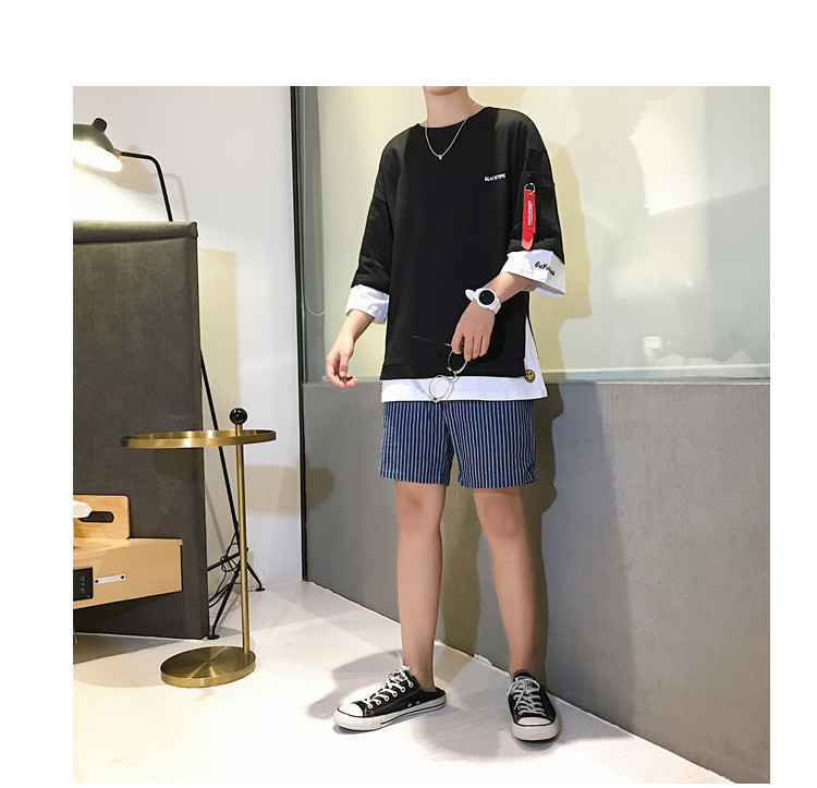 Tricou barbatesc model nou cu maneci scurte si decolteu oval in mai multe culori