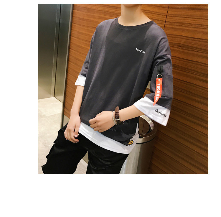 Tricou barbatesc model nou cu maneci scurte si decolteu oval in mai multe culori