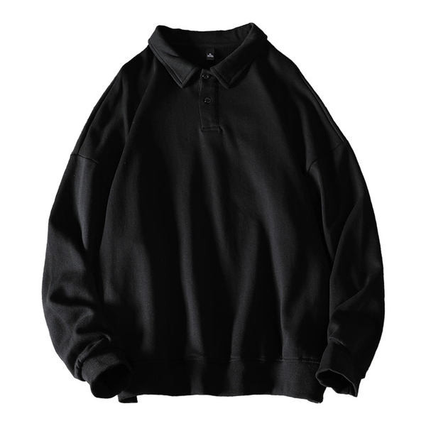 Bluza barbatesta cu guler clasic - model larg